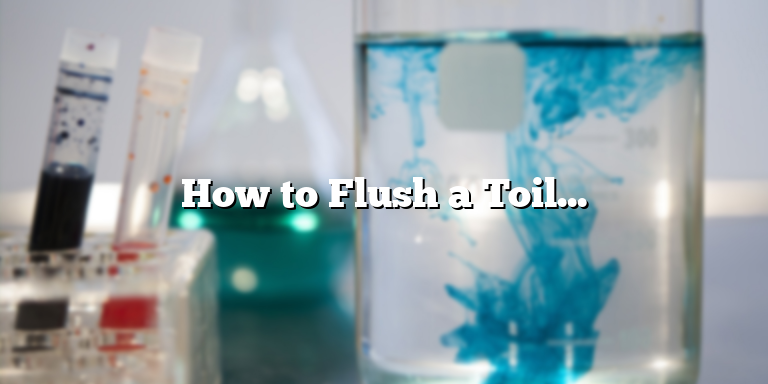 How to Flush a Toilet Without Water: A Step-by-Step Guide